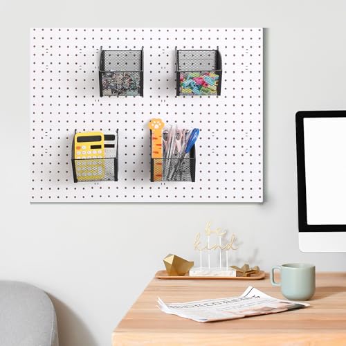 Skybooly KEJ-SKYBOOLY-308 4 Pack Pegboard Baskets Metal Wire Pegboard Storage Basket Hanging Wall Mount Pegboard Bins Pegboard Containers Accessories thumb #5
