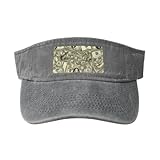 Piscina de playa con estampado de signos de dólar con cierre de hebilla ajustable, sombrero clásico y casual para hombres y mujeres, Gris, talla �nica