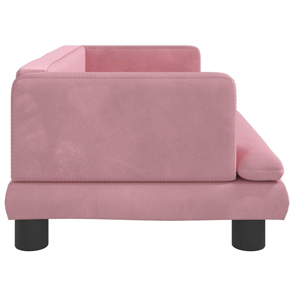 vidaXL Sofa dla dzieci, różowa, 80x45x30 cm, aksamit, sofa dziecięca, sofa do pokoju dziecięcego, mała sofa, sofa dla dziecka, minisofa