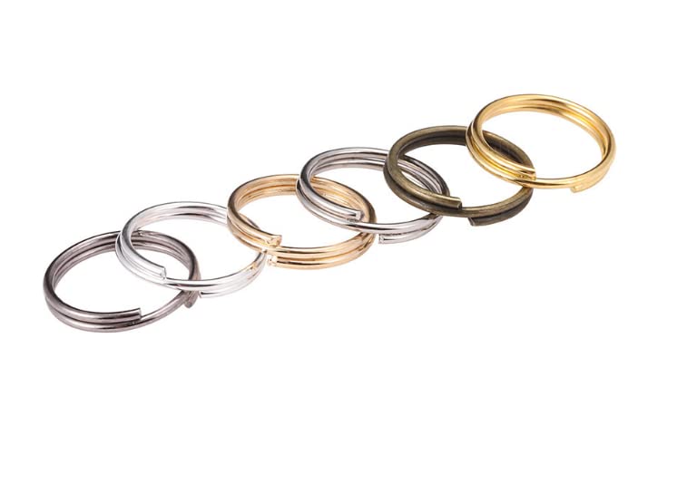 MAHAVIMOKSA 1Box Mixed Color Split Rings Double Loop Jump Rings Connector Mini Key Rings for DIY Jewelry Making Necklaces Bracelet Earrings Art Craft (8mm)
