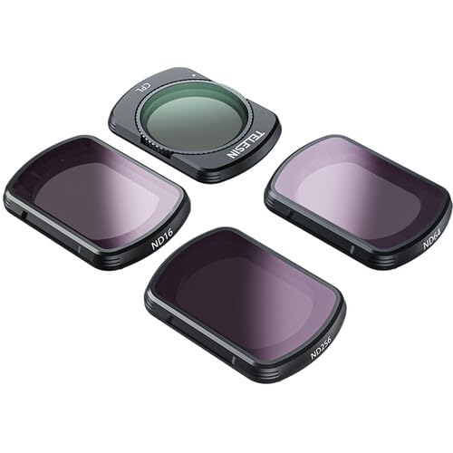 Image of TELESIN Magnetic CPL ND16 /ND64 /ND256 Filters Kit for DJI Osmo Pocket 3 4, HD Optical Glass /Multi-Coated Osmo Pocket 3 Neutral Density Polarising Filter, Pocket 4 Action Camera Creator Accessories