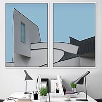2 Piece Framed Canvas Wall Art Building Blocks Canvas Prints Home Artwork Decoration for Living Room,Bedroom - 16