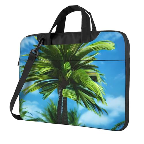 Sac pour ordinateur portable amovible sacoche PC imprimé palmier pour homme et femme
