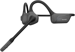 Avantalk Lingo - Casque Bluetooth à Oreille Ouverte et Micro antibruit pour Ordinateur PC et Portable, téléphone, écouteur...
