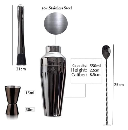 Set de Coctelera Bartender Kit Acero 10 Piezas miniatura 3