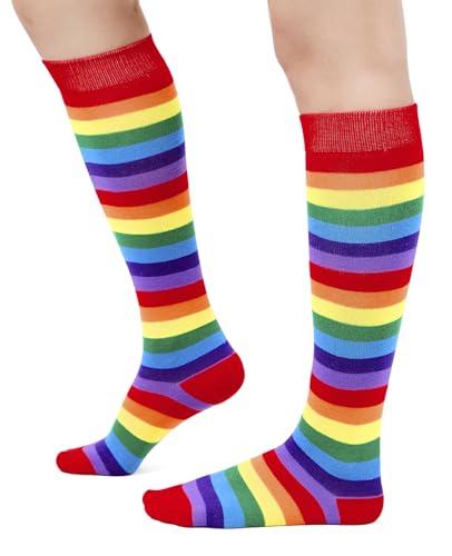 Image of American Trends Women's Knee High Socks, Novelty Holiday Printed Tall Tube Socks, Casual & Party Athletic Sports Stockings