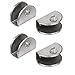 Aexit 28mmx14mmx20mm Half Fall Protection Round Shaped Glass Clamps Clip Silver Safety Clips Tone 4pcs