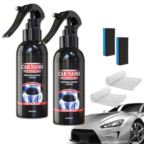 Nurafix Nano Car Spray, 2025 New Nurafix Nano Scratch Remover, Nurafix Scratch Repair, Nurafix Car Spray, Auto Nano Ceramic Coating Polishing Spraying, Fast Repairing Scratch (120ml-2pcs)