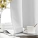 White Tier Curtains - Energy Efficient Kitchen Top Curtain Panels for Short Basement Windows for (2-Pack, W34 x L24-Inch, Greyish White)