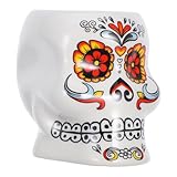 SUPVOX Taza de Cóctel Tiki de Cerámica de Color Claro Diseño Calavera, Gran Capacidad para Fiestas Hawaianas, Vaso Creativo para Bebidas y Decoración, Copa Única para Bar y Eventos