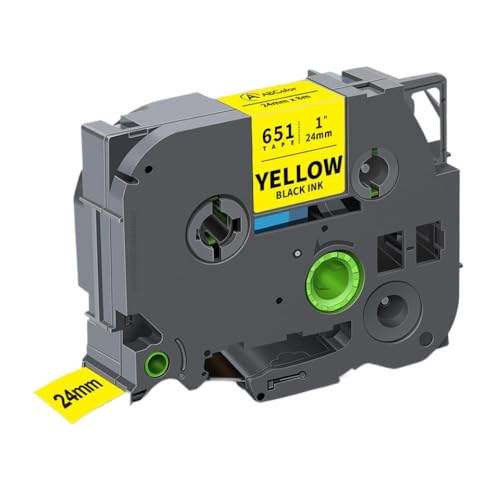 1PCS 24mm���̍���Tze���x���e�[�vTZE 251 651 451 551 751���x���v�����^�[�̂��߂�751(Black on Yellow)