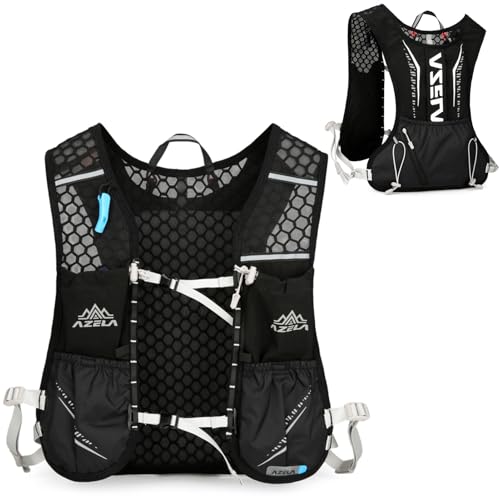 Image of Azarxis Running Water Bottles Flask BPA Free Leakproof Hydration Vest Packs Waist Belt Replacement for Triathlon Marathon Hiking Cycling Climbing Runner