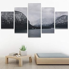 SIGNWIN 5 Panel Canvas Wall Art Skyline Sunset...