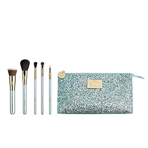 Sigma Beauty and Disney Cinderella Fairytale Brush Set – Professional Makeup Brush for Face and Eyeshadow – Hypoallergenic, Vegan Makeup Brushes – 3 Face Brushes, 2 Eye Brushes