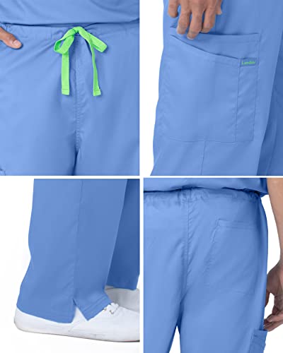 Landau Proflex Unisex Tailored Fit Comfort Stretch 6-Pkt Cargo Scrub Pants 2104 True Navy Xlg #TOP3