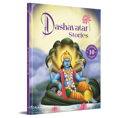 Image of Dashavatar Stories: 10 Illustrated Stories of Lord Vishnu's Avatars for Children I Hindu Mythology | Indian Gods and Goddesses | Bedtime Storybook | Indian Folklore & Legends I Ages 5+ I Select Learning