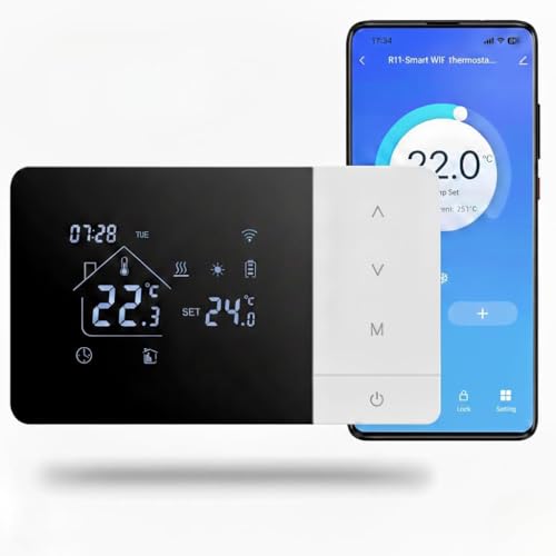 Termostato Digitale WiFi Programmabile con Smartphone: Controllo Vocale Alexa per un Comfort...
