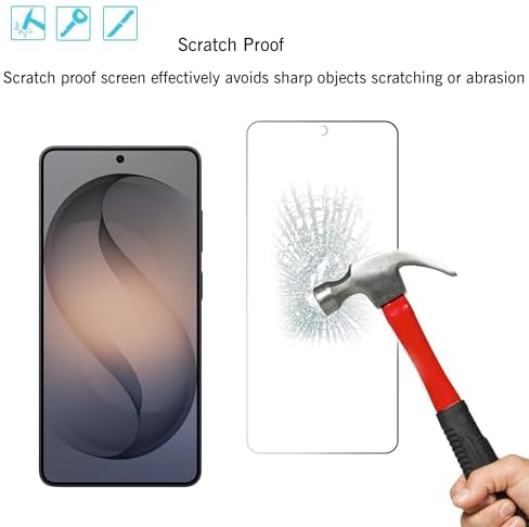Ailun Glass Screen Protector for Galaxy S26 Ultra [6.9 Inch] 3Pack + 2Pack Camera Lens Tempered Glass Fingerprint Unlock 0.25mm Ultra Clear Anti-Scratch Case Friendly [Not For S26/S26 Plus] - 2