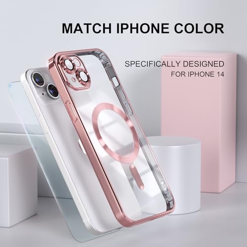 Image of Misea Magnetic for iPhone 14 Case Compatible with MagSafe Pink