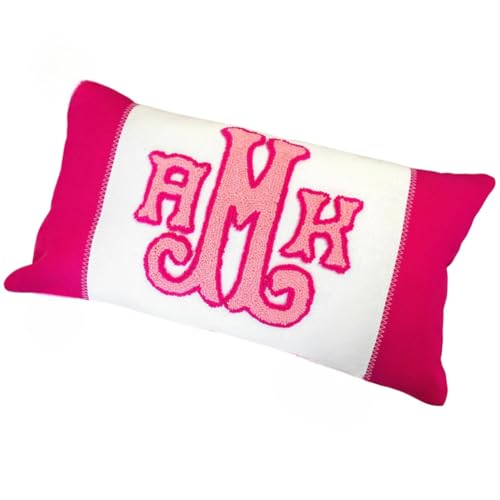 Personalized Punch Needle Baby Gift Pillow, Newborn Gift, Monogrammed Custom Name Pillow, Nursery Decor, Home Decor Gift, Toddler Birthday Gift