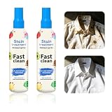 Stain Remover Spray for Clothes 200ml, Pack of 2,Stain Treater Spray - Powerful Fabric Stains Remover,Safe on Whites and Colors,Effective on Grease,Sweat,Ink,Wine,Perfect for Travel and Laundry