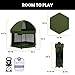 Jeep Hexagon Pop Up Play Yard with Removable Canopy | Ideal for Indoor and Outdoor Use, Olive Green