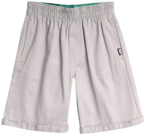 Image of DKNY Boys 3 Piece Button Down Shirt Crewneck Tee and Twill Shorts Set | Woven Button Down, Soft Tee and Matching Shorts, Breezy Lightweight Comfort for Everyday Summer Wear and Play