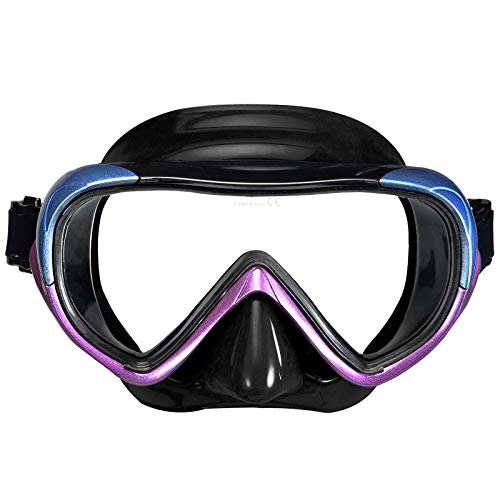 Ist Burano Single-Lens Dive Mask, Black Silicone/Purple #TOP1
