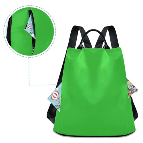 Sac à dos vert citron contre le vol avec fermeture éclair dans le dos - 4