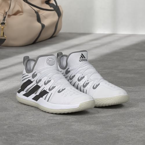 adidas Stabil Next Gen masculino, Branco/Preto/Cinza, 43 | Amazon