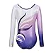 Valcatch Girls Gymnastics Leotards Sparkle Athletic Clothes Activewear One Piece Bodysuit Long Sleeve Leotards Gym Unitards