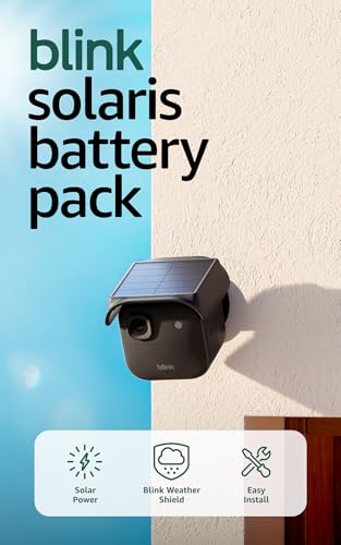 Image of Blink Solaris Solar Panel (newest model) - Wireless fixed solar panel security accessory for Outdoor 4 and Outdoor 2K+ battery camera, set up in minutes (Black)