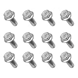 Ziciner 12 PCS Skid Plate Bolts, 12 mm Hex Head Stainless Steel Skid Plate Bolts Replacement, Compatible with 4Runner FJ Cruiser Land Cruiser Sequoia Tacoma, Car Accessories