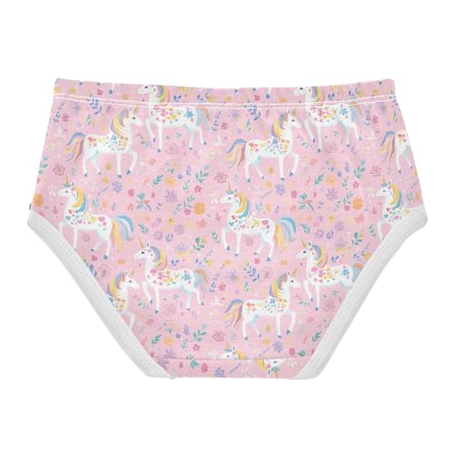 Girls Underwear Soft Cotton Cartoon Unicorns Kids Panties in Sizes 2/3t, 4t, 5t, 6 and 82