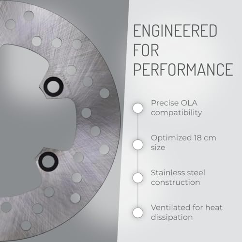 Image of TRP TRADERS Rear Brake Disc Plate compatible With OLA S1, S1 PRO Gen1 and Gen2, Stainless Steel, 18 cm