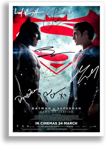 Mounted Gifts Batman V Superman Dawn Of Justice Movie Cast Signed A4 Poster Photo Print Framed Autograph Gift 2016 Film (A3 Poster Only)