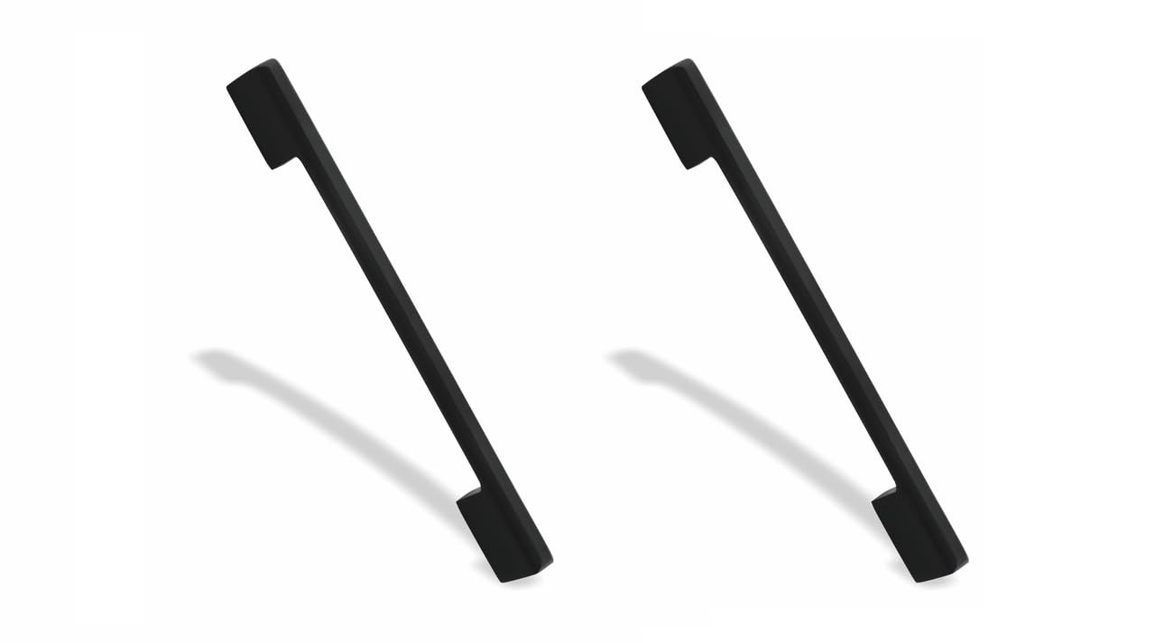 Shiv Sarika India 8" Cabinet Door Handle for Office Drawer Cupboard Almirah Kitchen Wardrobe Doors Pull Handles | Jet Black Finish | Pack of 2 | CH-559 (B0CPT64WBN) Amazon Price History, Amazon Price Tracker
