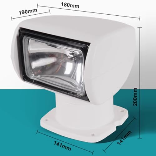 Projecteur de bateau rotatif IP67 étanche avec télécommande - 3
