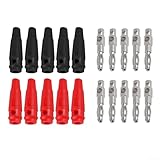 Schraub-Typ, 4 mm, Bananenstecker-Adapter, 10-teiliges Set für 32 A Hochstromanwendungen mit Rauschunterdrückungstechnologie und stabiler Kupferstiftverbindung