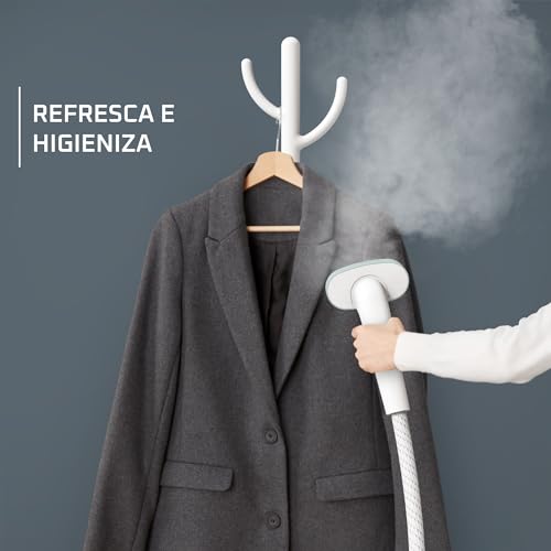 Miniatura 5 de Rowenta Cepillo De Vapor Origin Home - Steamer De Pie De 2000 W, Modo Eco, Incluye Colgador De Ropa, Listo En 45 S, Salida De Vapor Continua De Hasta 42 G Min, Potente Vapor Desinfectante, Is3274