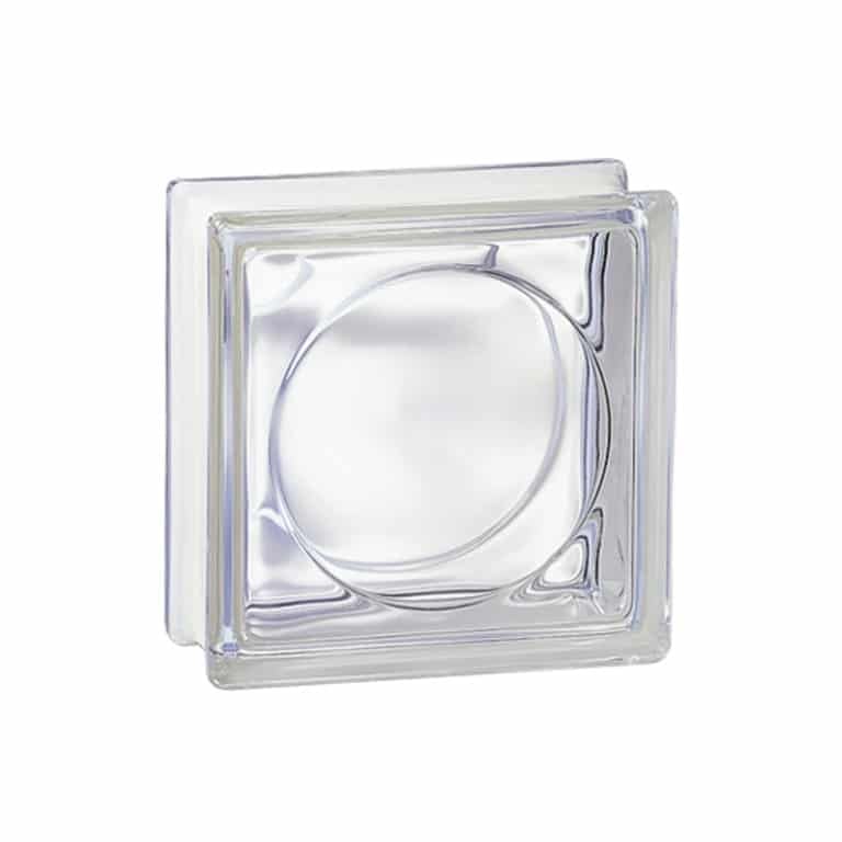 Bloque de vidrio Pavés Ronde | Dimensión 190x190x80 mm | Unidad de venta: caja de 5 piezas | PRODUCCIÓN DESCARBONIZADA