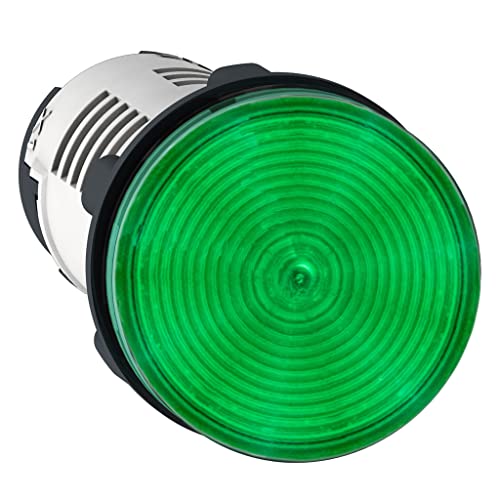 Piloto LED 22mm Schneider XB7EV03BP para control visual en sistemas de bombeo y maquinaria verde