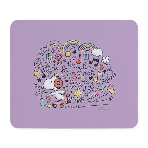 CafePress Snoopy Skating to Music Mousepad Non-Slip Rubber Gaming Mousepad