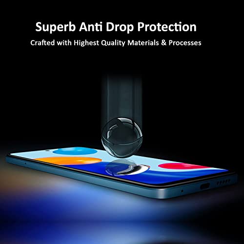 Image of HD Tempered Glass Screen Protector Compatible for Redmi Note 11 / Redmi Note 11S with Edge to Edge coverage and Easy Installation kit