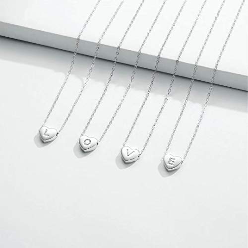 925 Sterling Silver Initial Necklace For Girls, Dainty Letter J Initial Heart Necklace For Women Girls, Valentines Day Girls Gifts Necklace For 4 5 6 7 8 9 10 11 12 13 Year Old Girl Birthday Gifts Jewelry Teen Girls #TOP5