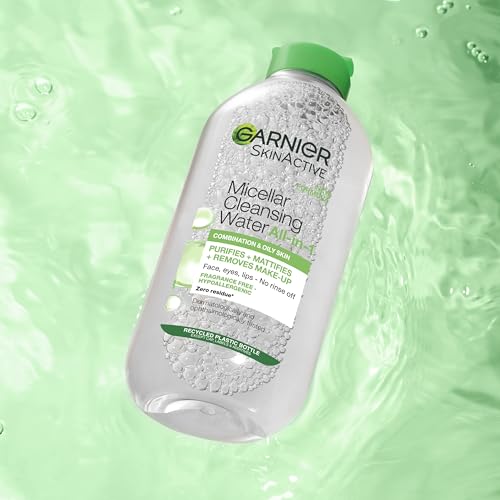 Garnier Micellar Cleansing Water For Combination Skin, Gentle Face Cleanser and Makeup Remover, Fragrance Free, Recognised By The British Skin Foundation, Use With Reusable Micellar Eco Pads, 400 ml - Image 6