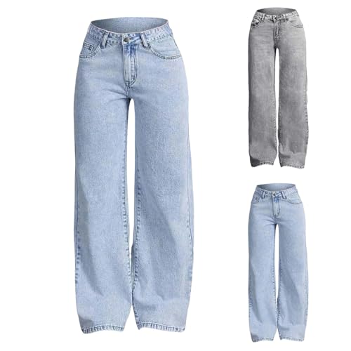 Teens Girls Baggy Wide Leg Jeans Loose Streetwear Denim Pants Elastic High Waisted Y2K Aesthetic Clothes for Kids