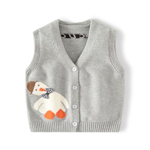 Cute Cartoon Rabbit Baby Girls Toddler Vest Warm Sleeveless Jacket Knitted Spring Winter Kids Waistcoat Easter Bunny Style