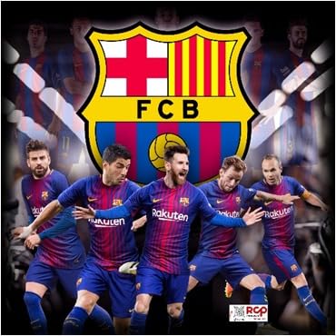 RCP PRODUCTS Mesa de Dominó Personalizada del FC Barcelona – Jugadores Históricos y Escudo Oficial – Ideal para Fanáticos, Coleccionistas y Aficionados al Fútbol