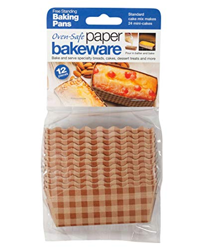 Welcome Home Brands, Baking Pans Mini Rectangular Loaf, 12 Count